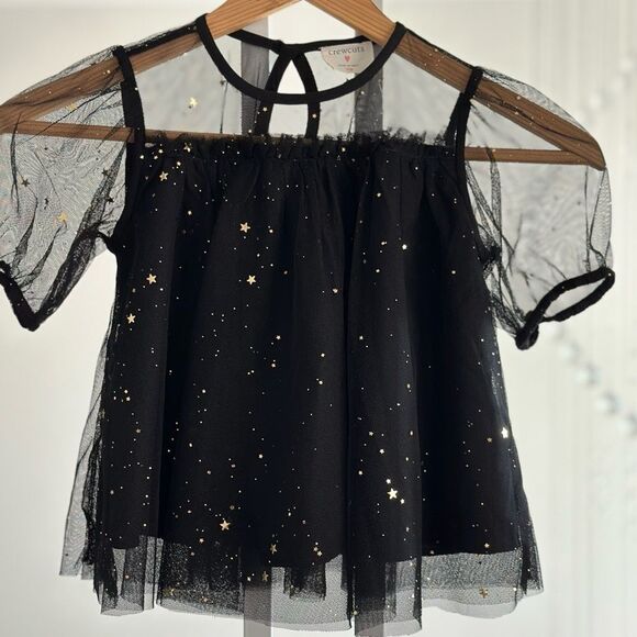 Crewcuts mesh top with foil stars - Picture 3 of 5